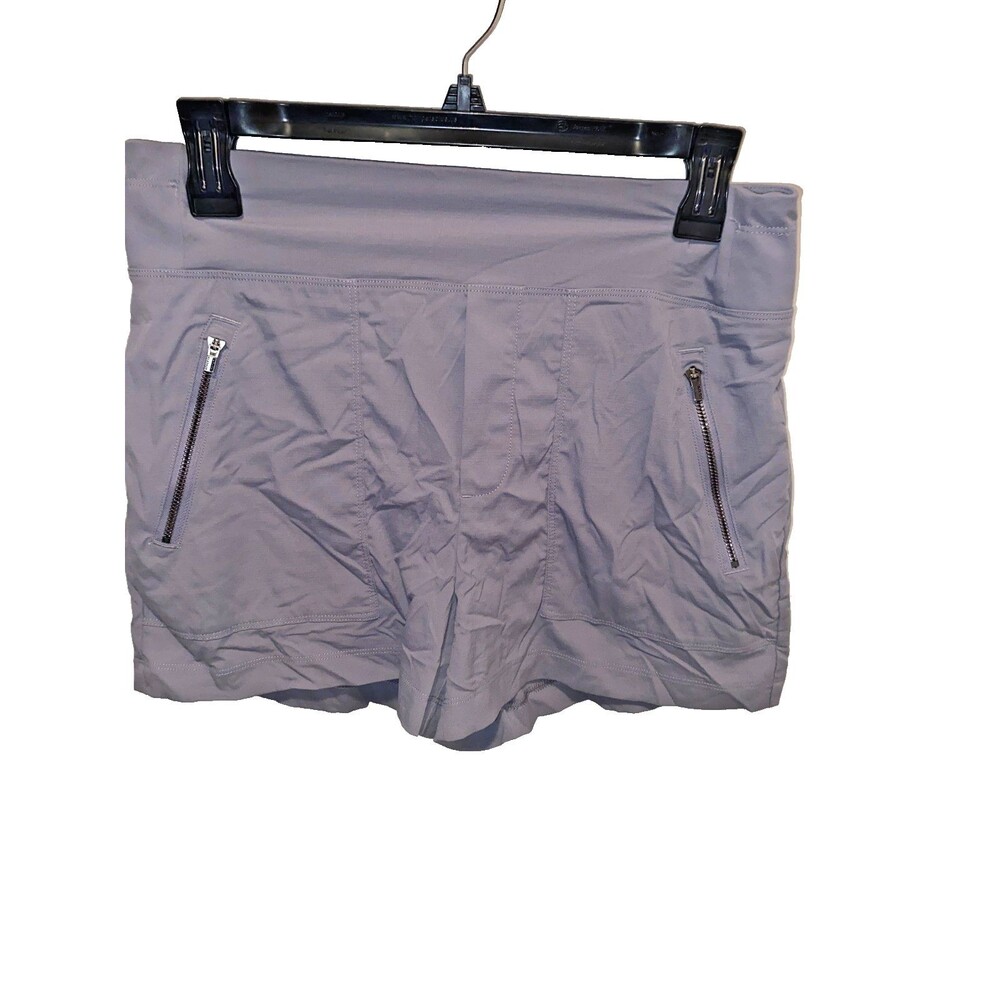 Athleta Dipper 4" Hiking Shorts Blue Gray Light Board Shorts w Pockets Sz 2